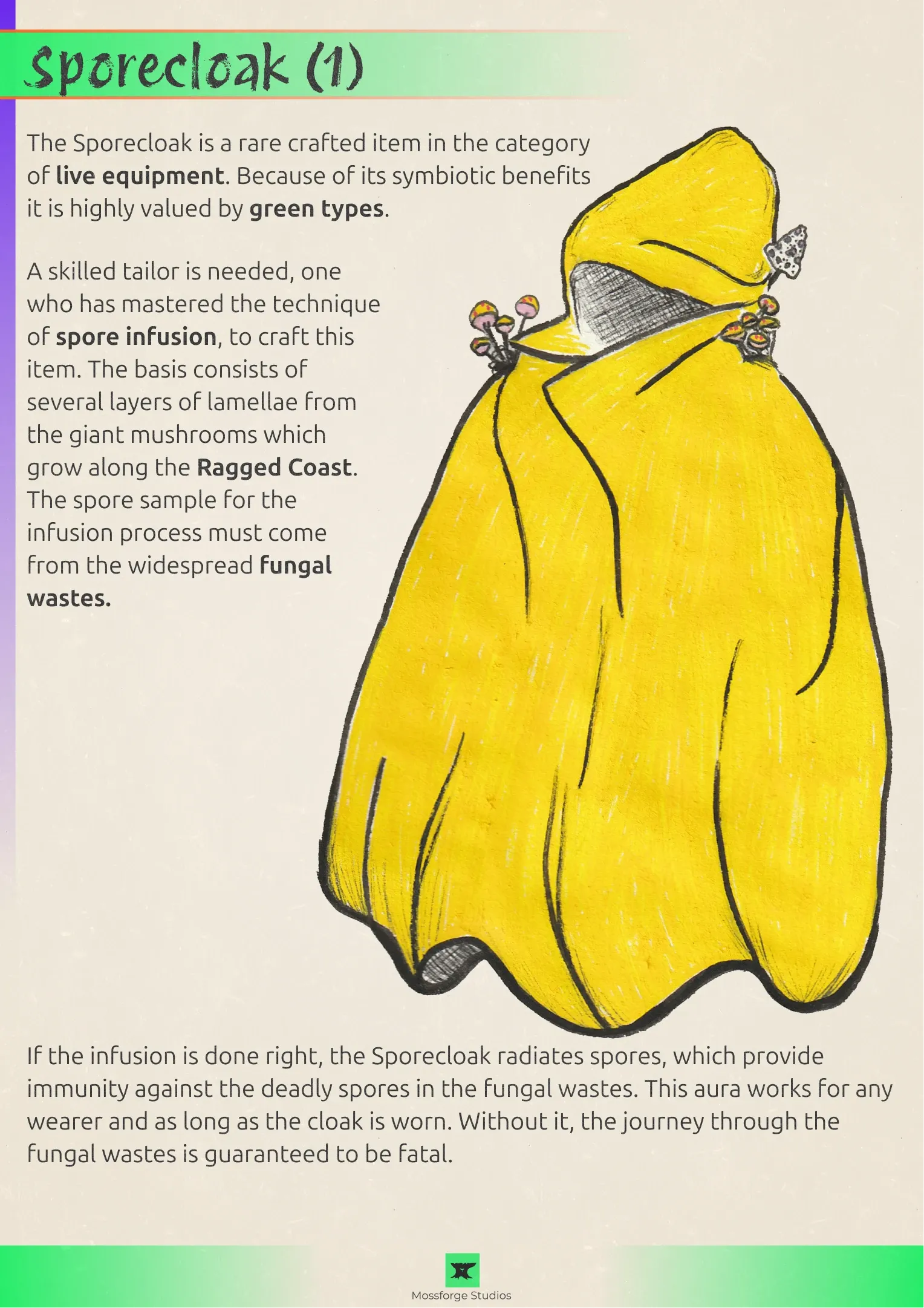 First illustration featuring a cloaked figure